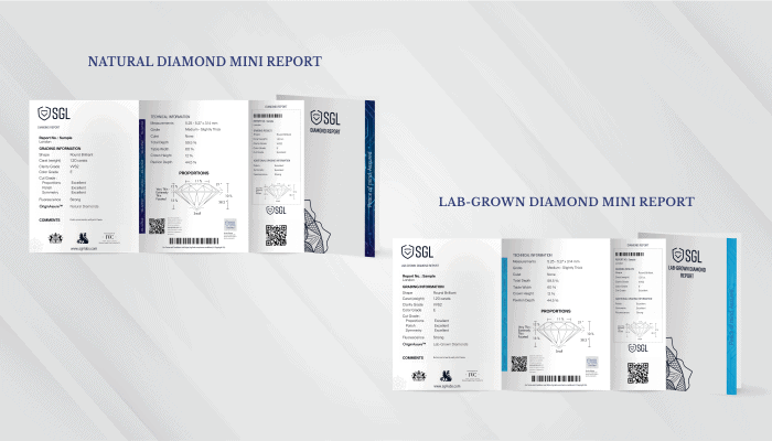 SGL Diamond Grading Report Example