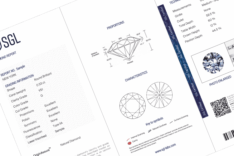 Diamond Grading Report Components