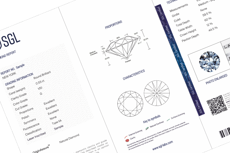 Diamond Grading Report Components