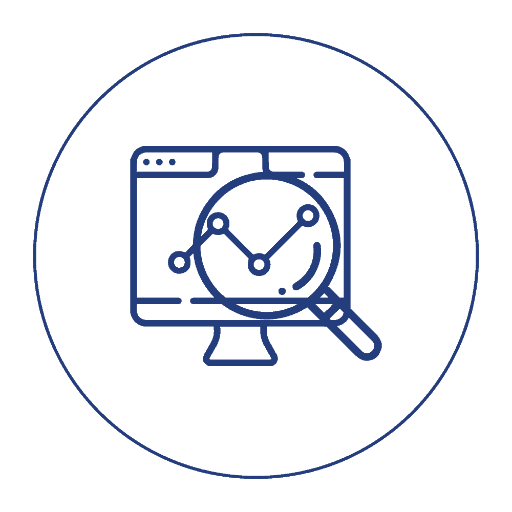 This icon is used on the web page of Triple shield to showcase the attribute of the diamond certification report i.e. complete vendor data analysis