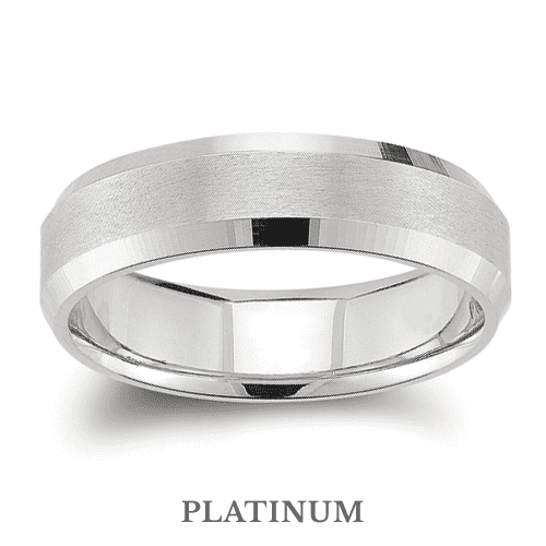 platinum ring used to showcase features, benefits, pricing and value of platinum