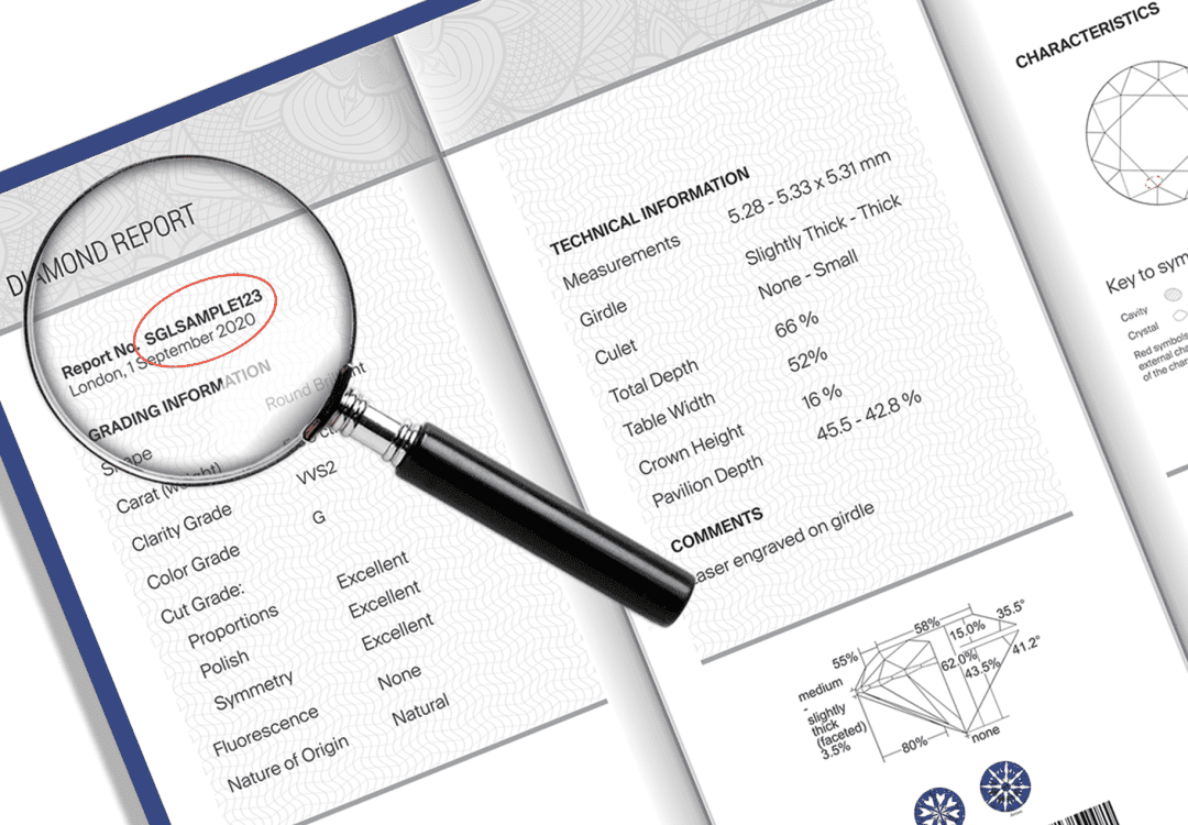 Diamond grading reports are of utmost importance. They act as proof of the authenticity of a diamond and offer a detailed lab assessment.