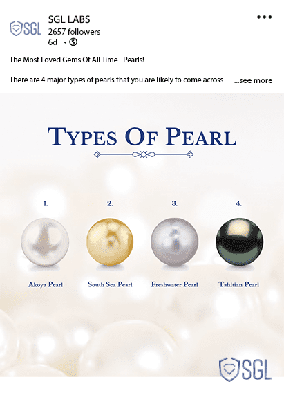 Post on types of pearls.