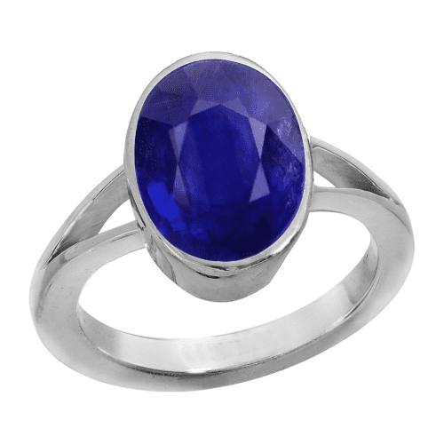 Big Old Rare Natural African Blue Sapphire Ring Original Big Neelam Stone  Ring