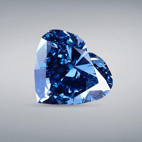 This heart-shaped called - The heart of eternity weighs around 27.64 carats in fancy vivid blue colour.