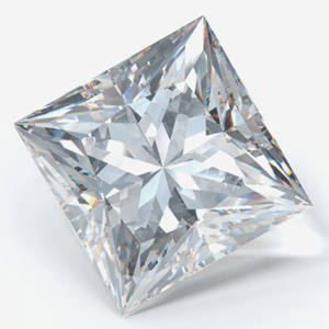 A sparkling princess cut diamond picture.