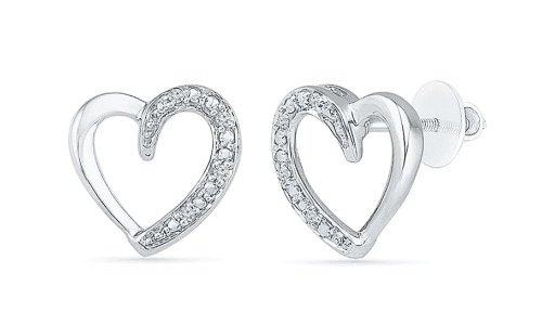 Heart-shaped diamond earrings make one of the most romantic jewellery gifts this valentine