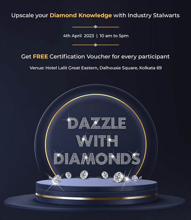 Upcoming Dazzle with diamonds event happening in Kolkata announcement
