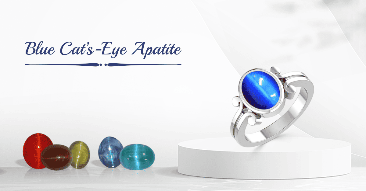 feature image for our blog -  Blue Cat's-Eye Apatite Gemstone