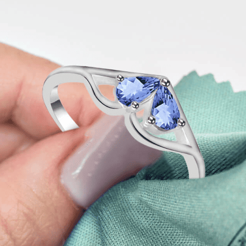 blue gemstone female ring