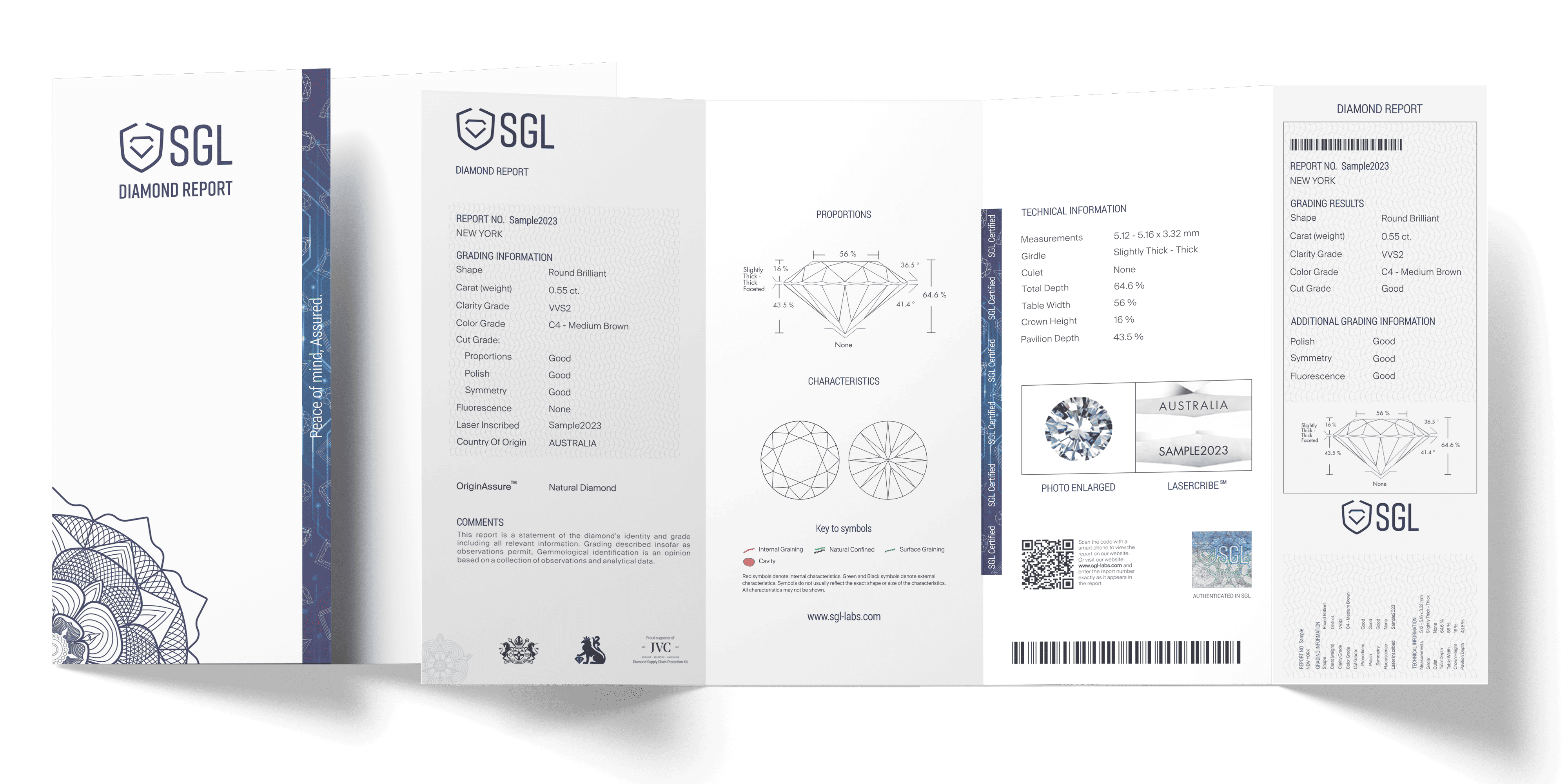 SGL Labs natural diamond report | certificate