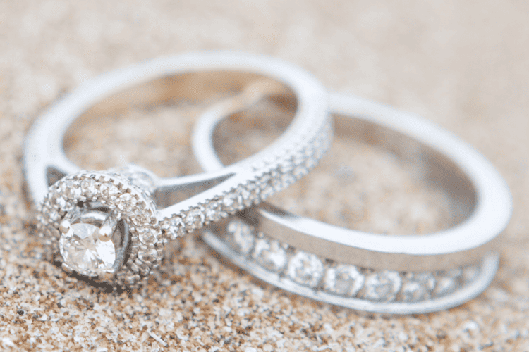 white gold and diamond engagement ring